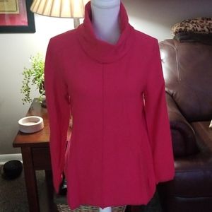 Red /pink cowl Tunic Sweater